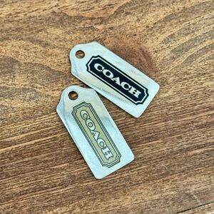 Coach Vintage Hangtag/Name tag | Silver: Black & Gold